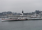 Dampfschiff Wilhelm Tell ist zurück am Quai in Luzern