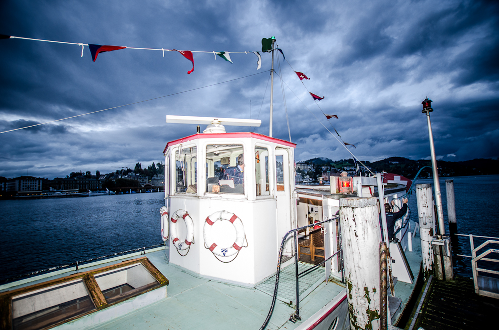 Letzte Kursfahrt von Motorschiff Reuss auf dem Vierwaldstättersee