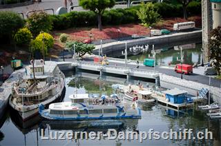 Dampfschiff Unterwalden in Miniatur